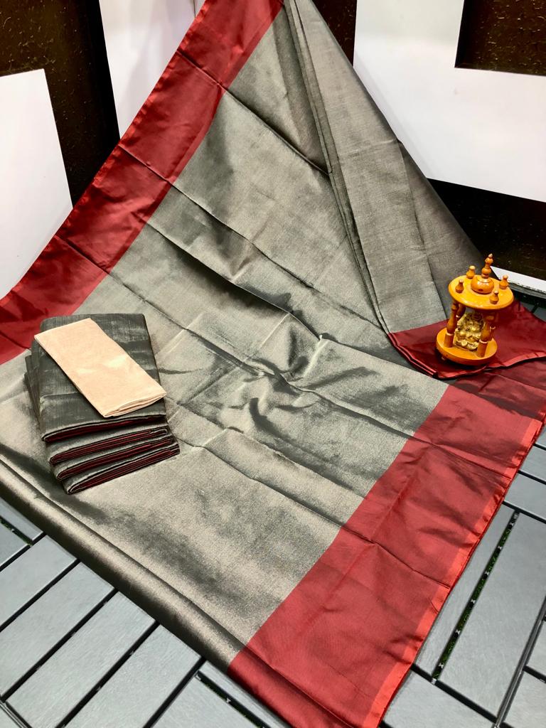 Uppada Tissue sarees with silk border