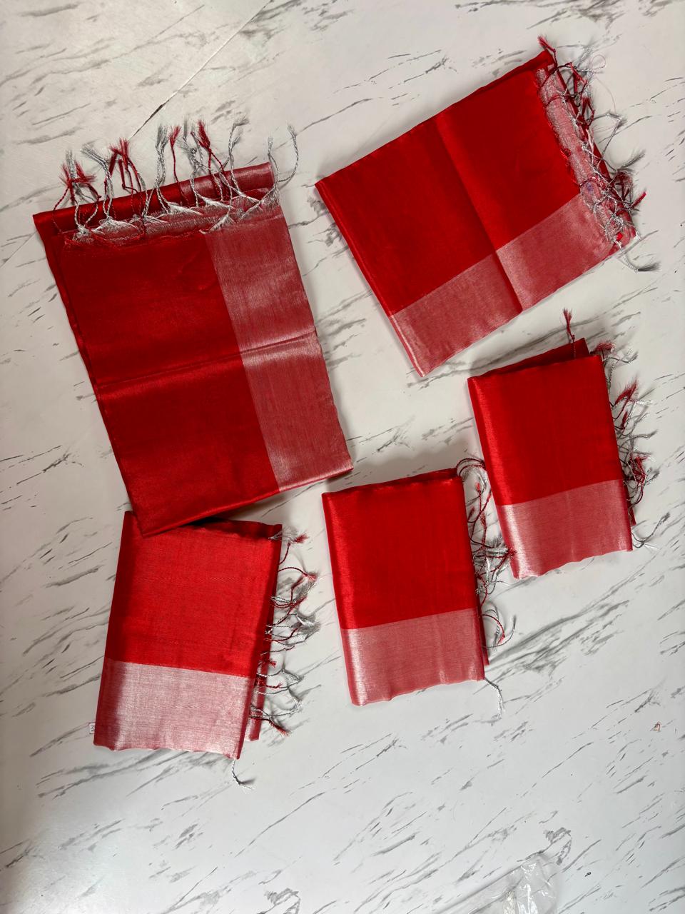 Tissue cotton sarees