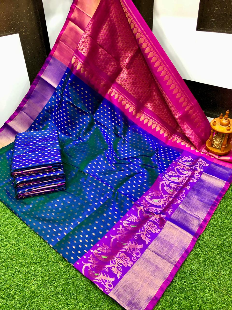 Uppada silk Anchulatha border sarees