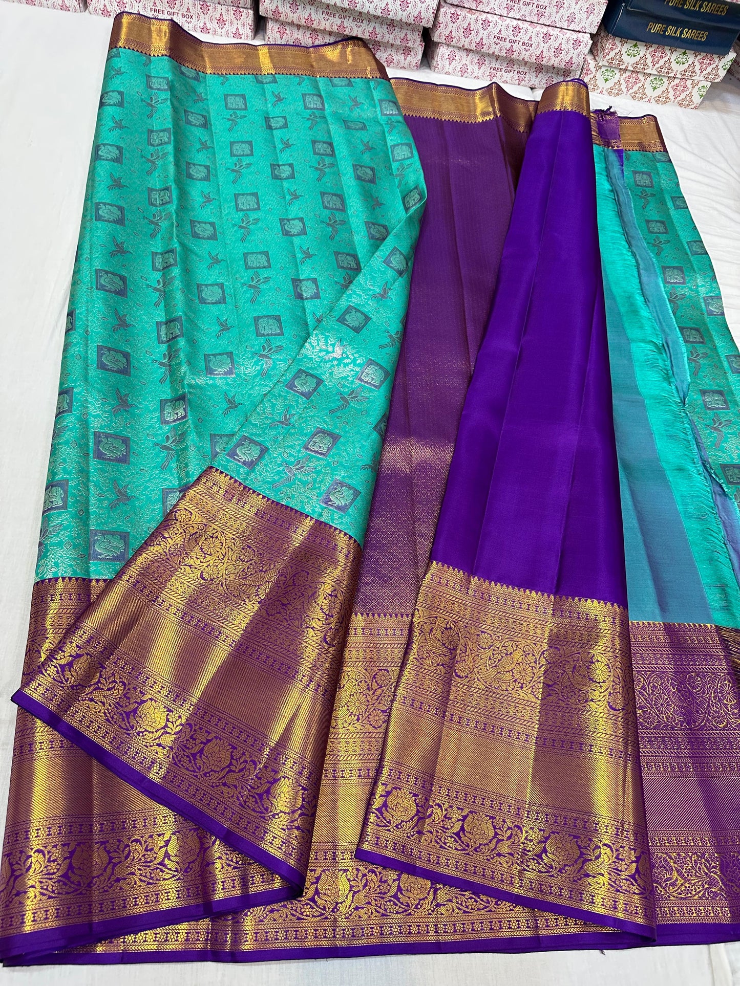Pure kanchipuram bridal silk sarees