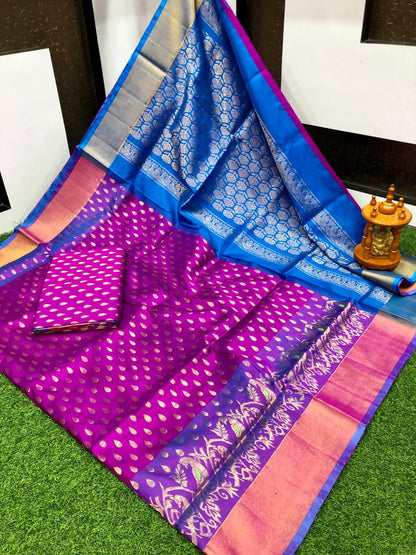 Uppada silk Anchulatha border sarees