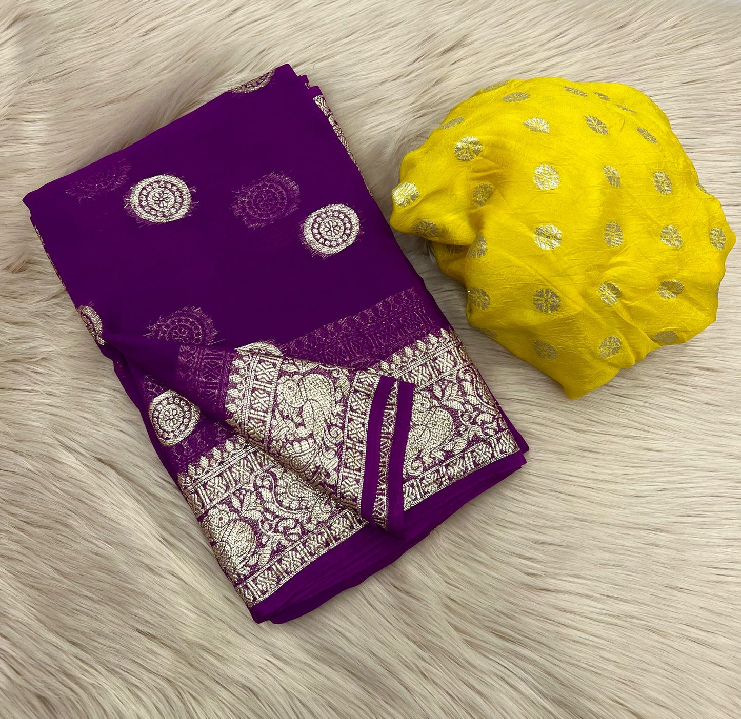 Pure Viscose Georgette sarees