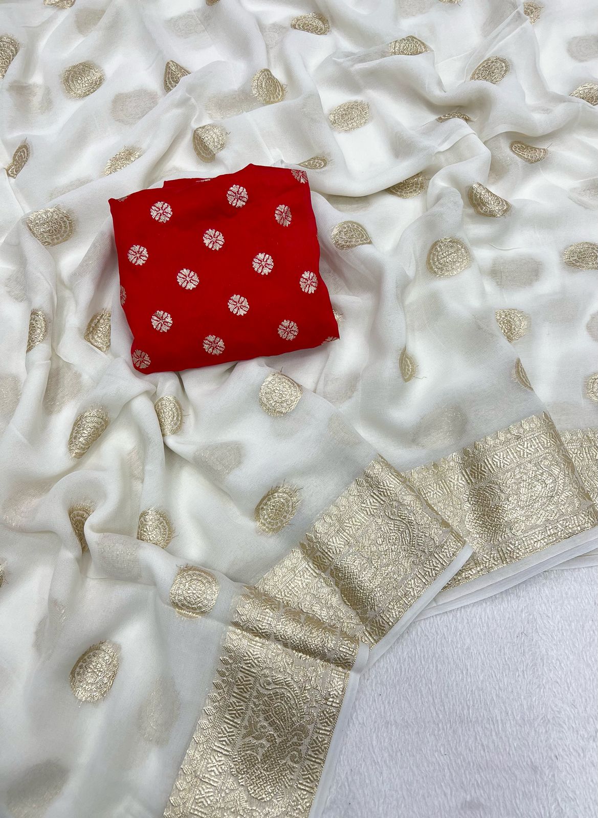 Pure Viscose Georgette sarees