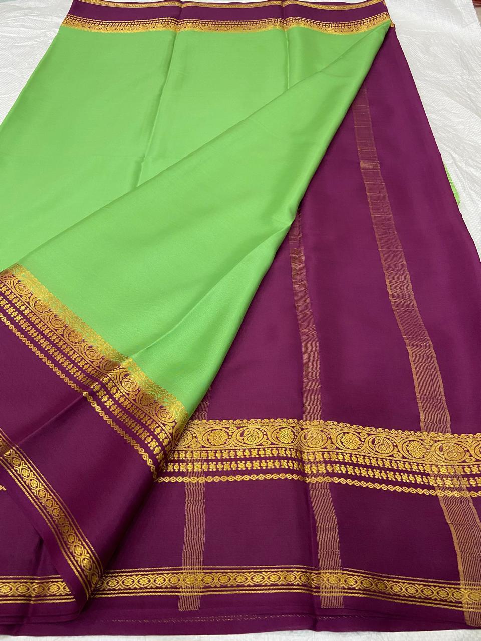 Pure Mysore crepe silk sarees