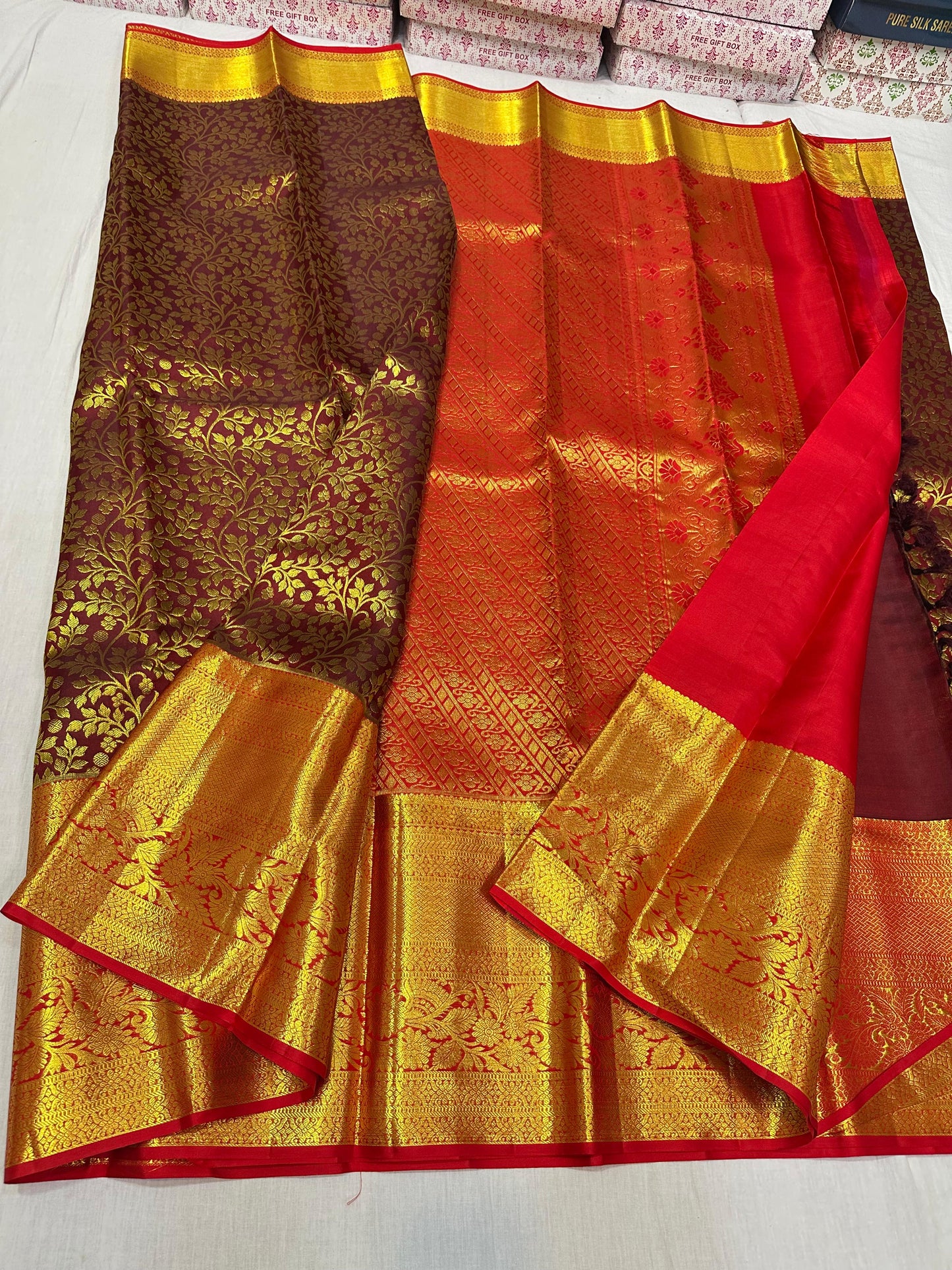 Pure kanchipuram wedding silk sarees