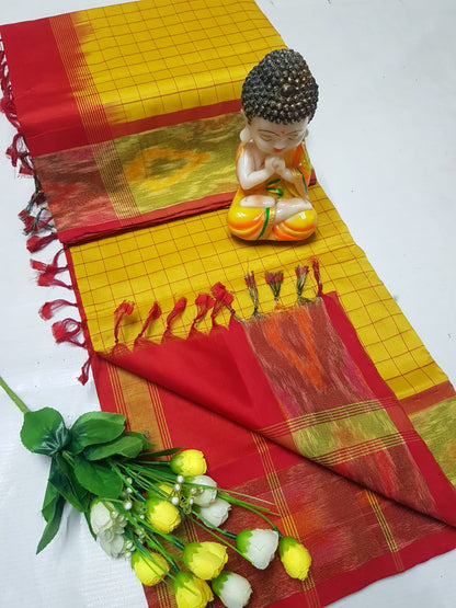 Uppada Tripura silk checks sarees