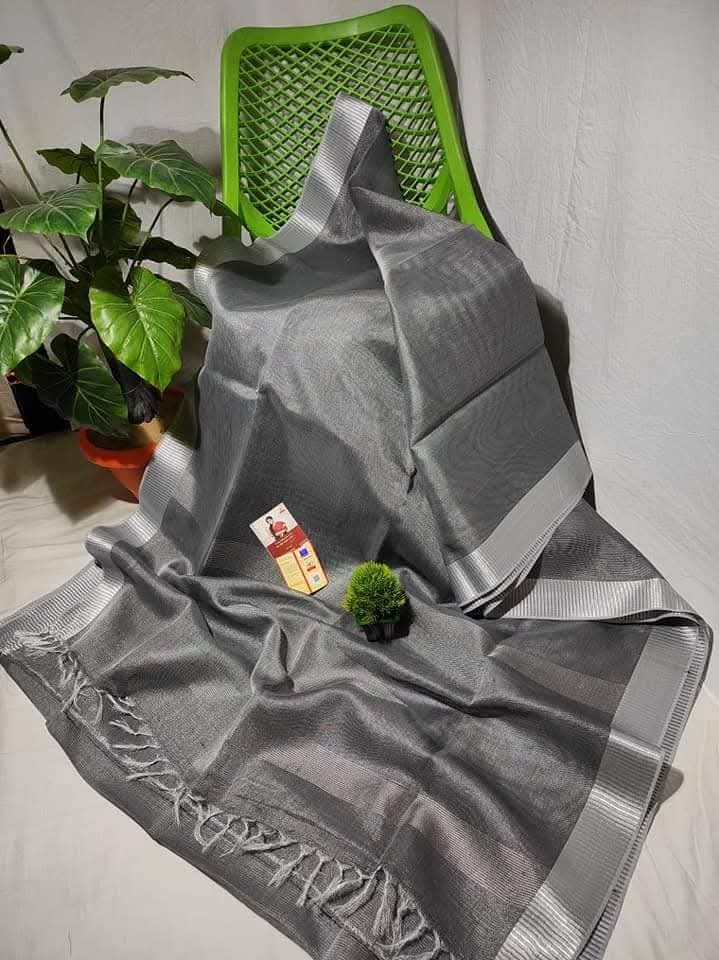Pure 150 counts Tissue linen sarees