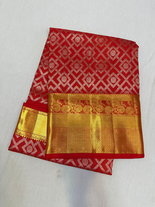 Red pure kanchipuram bridal silk sarees