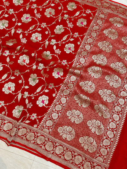 Banarasi semi pure silk georgette sarees