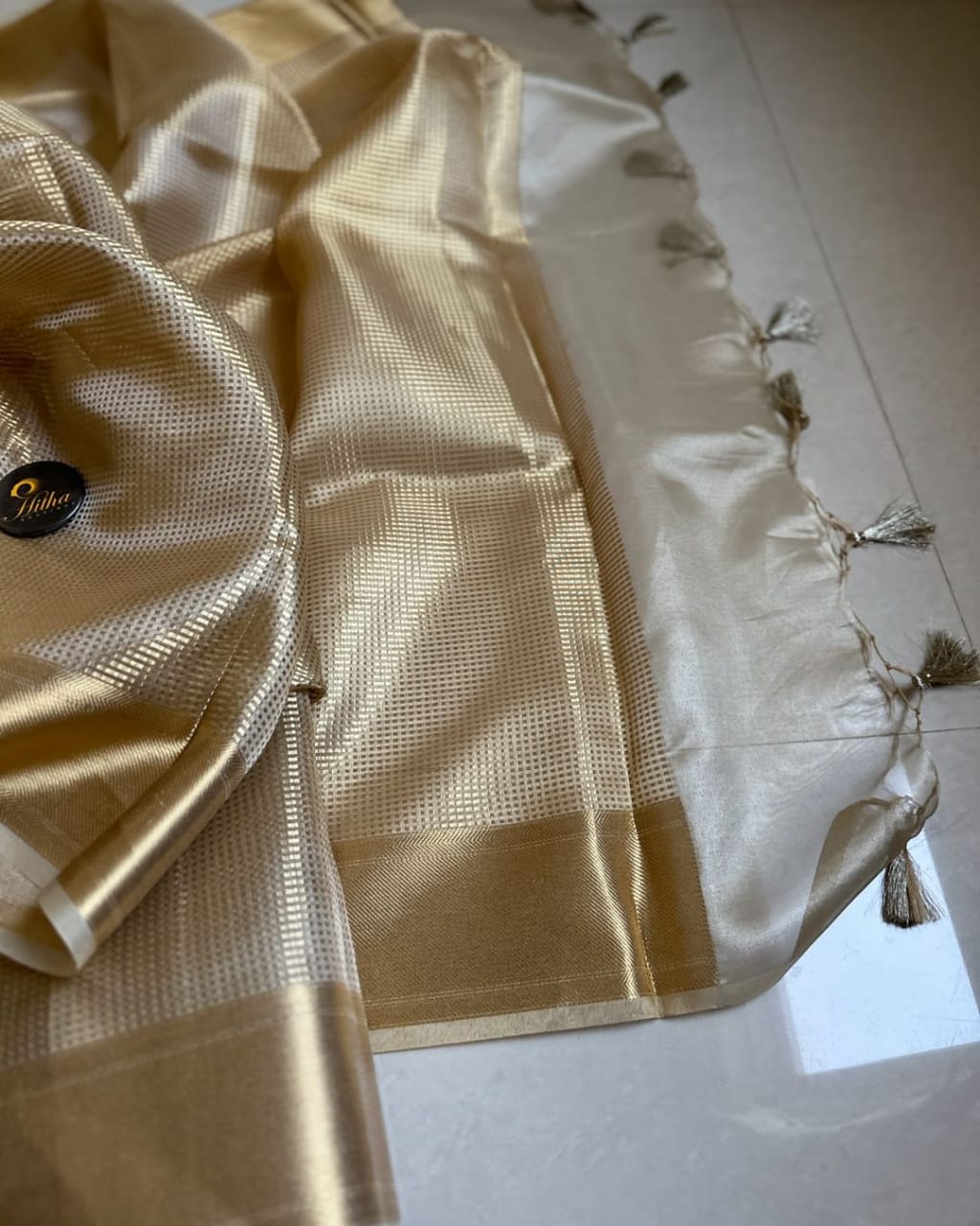 Gold banarasi Tissue silk sarees