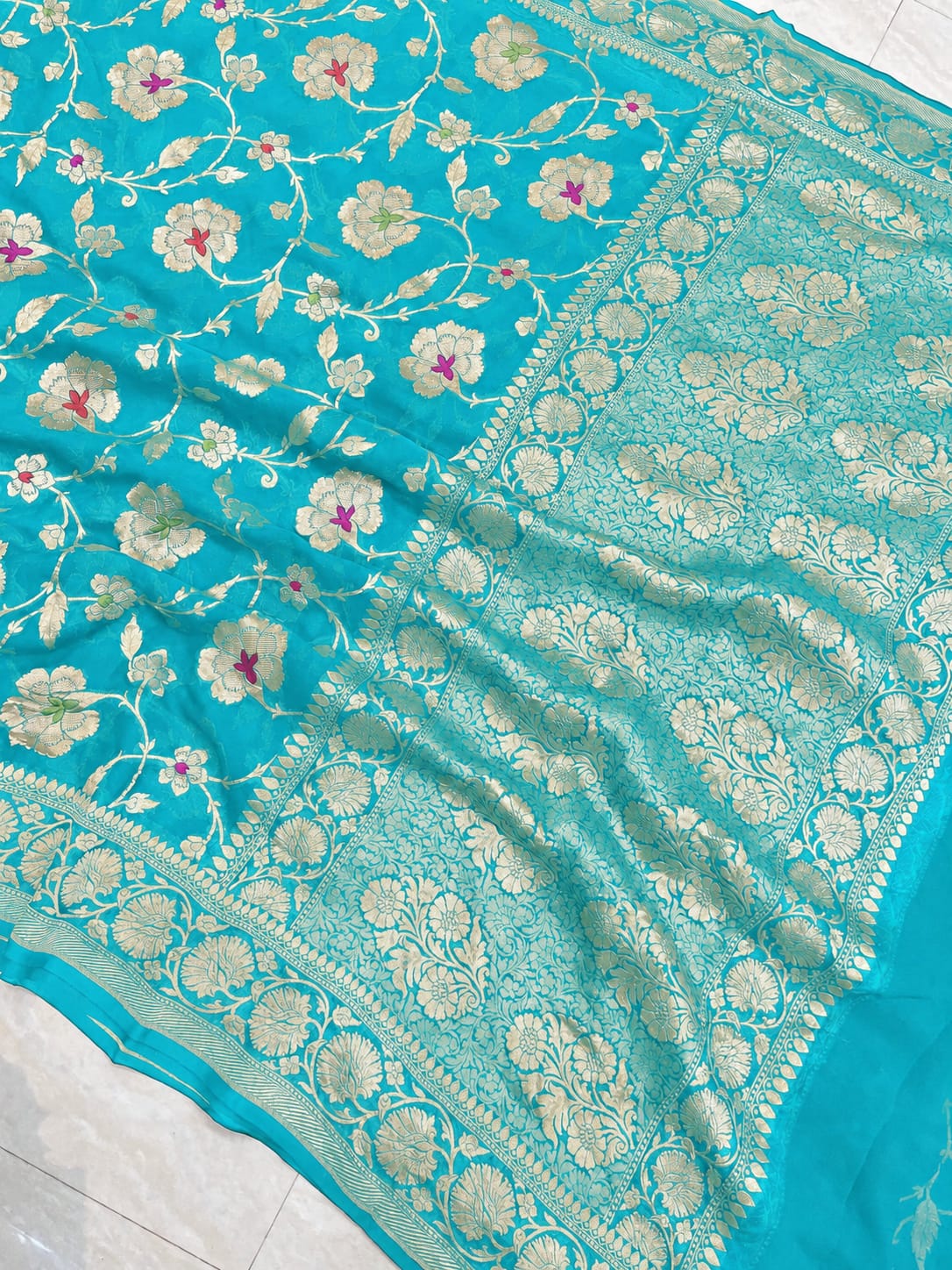 Banarasi semi pure silk georgette sarees