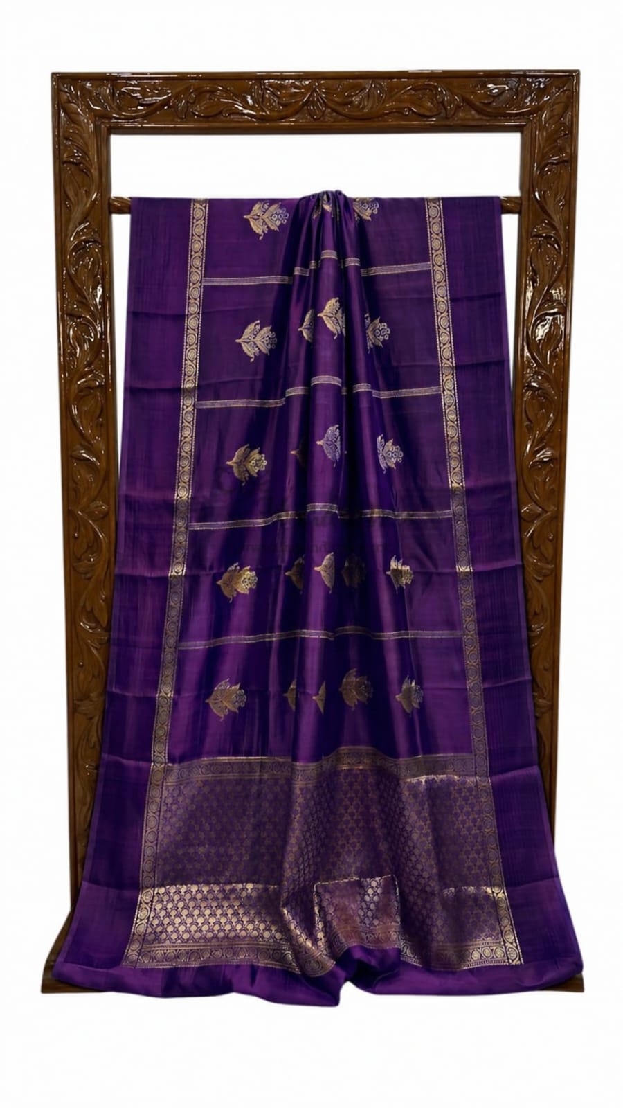 Banarasi semi pure silk katan raw mango sarees