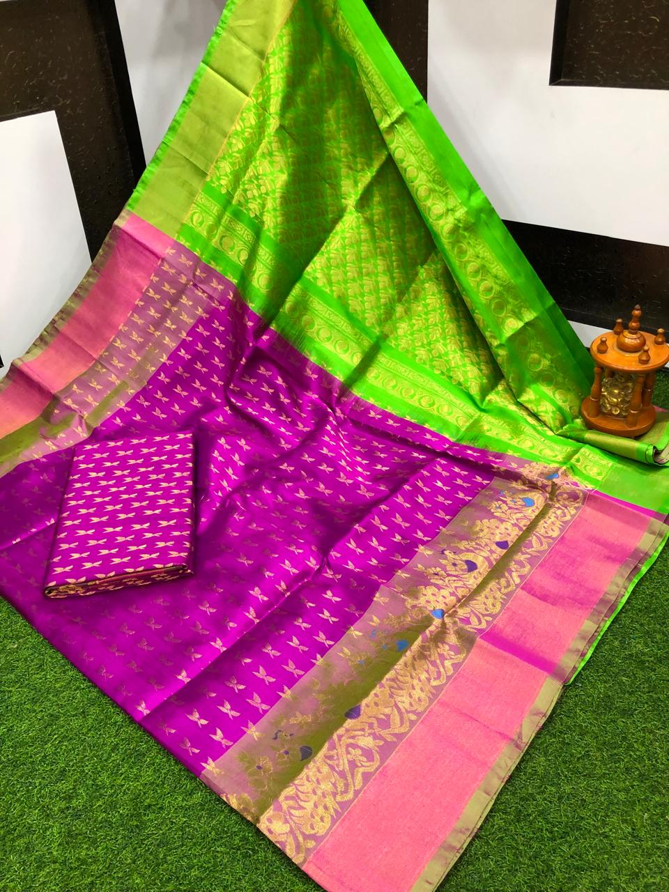 Uppada silk Anchulatha border sarees