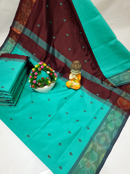 Tripura silk Nakshatra butta sarees with pochampally border