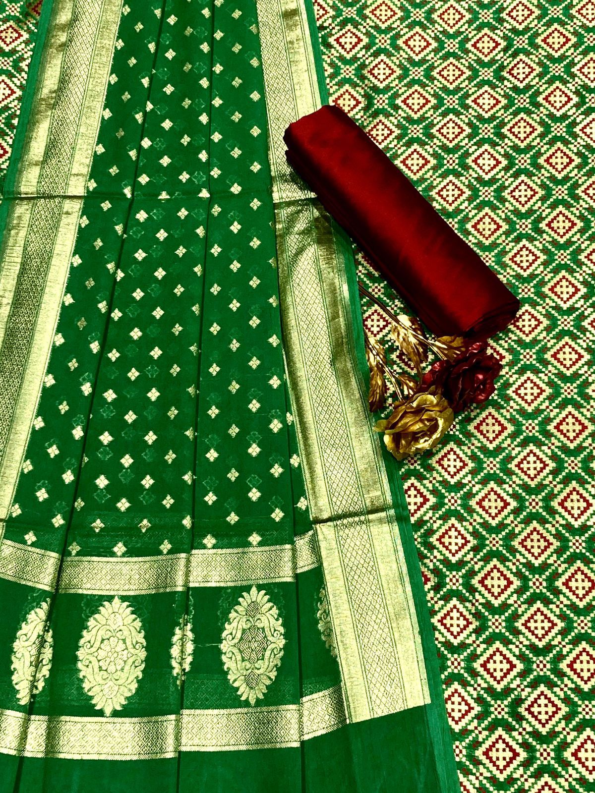 Handloom Banarasi silk suit