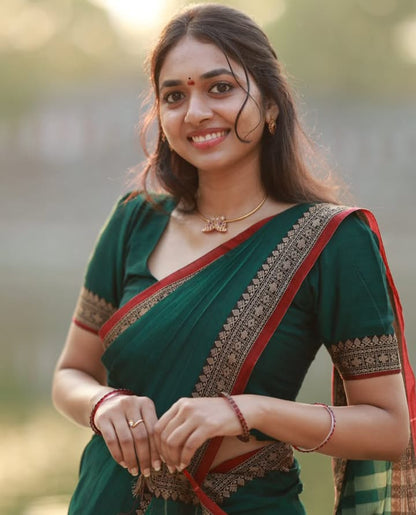 Narayanpet cotton small border sarees