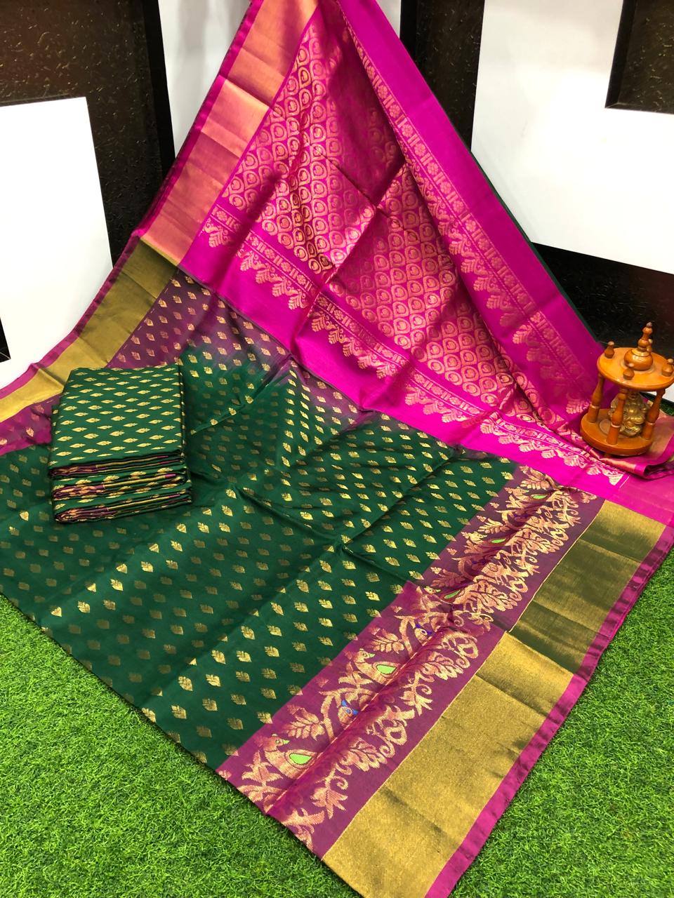 Uppada silk Anchulatha border sarees