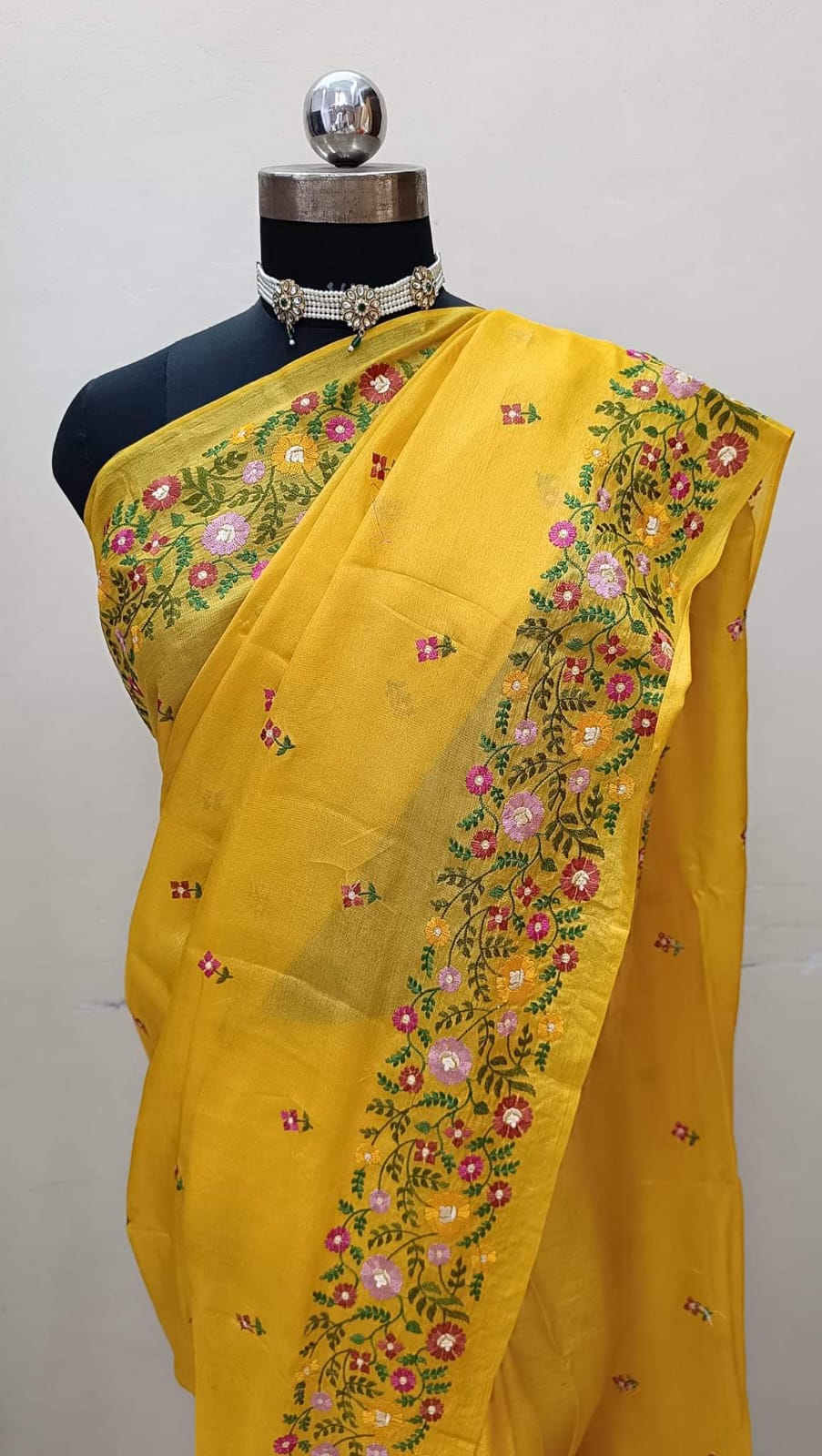 Pure Tussar silk sarees with paithani Border