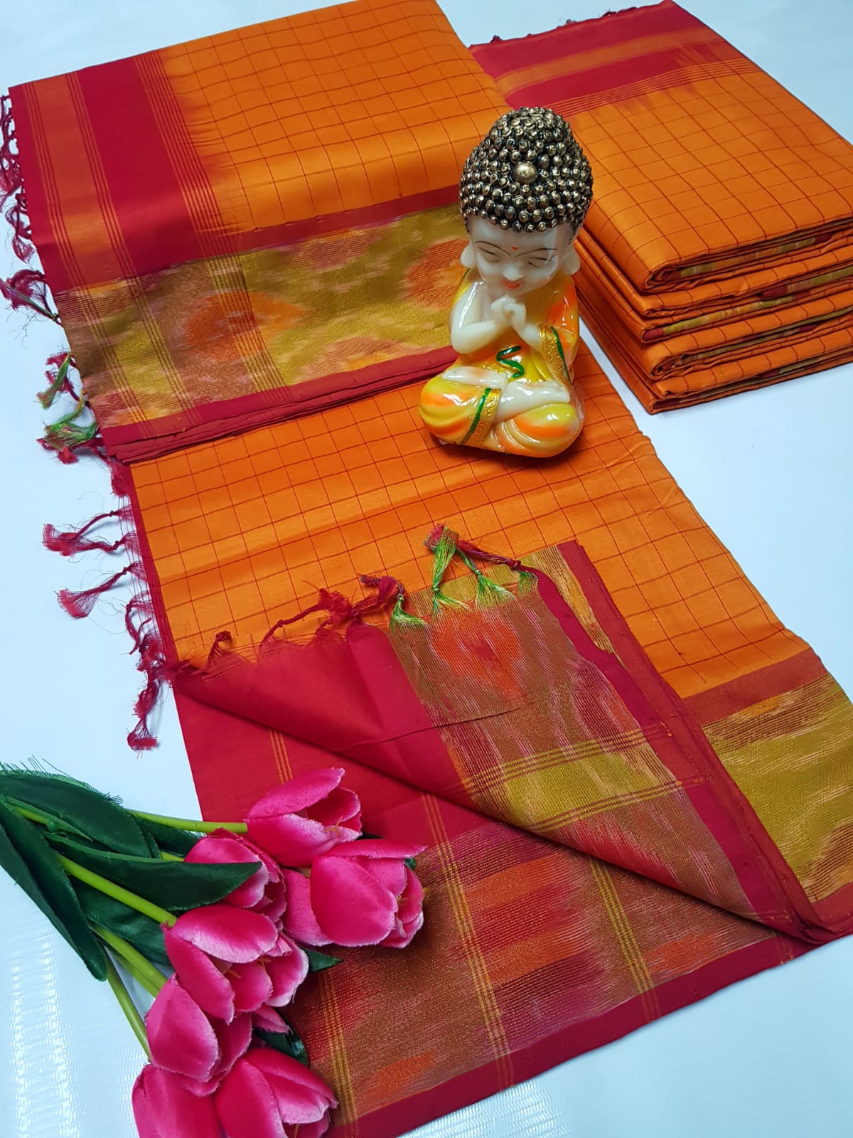 Uppada Tripura silk checks sarees