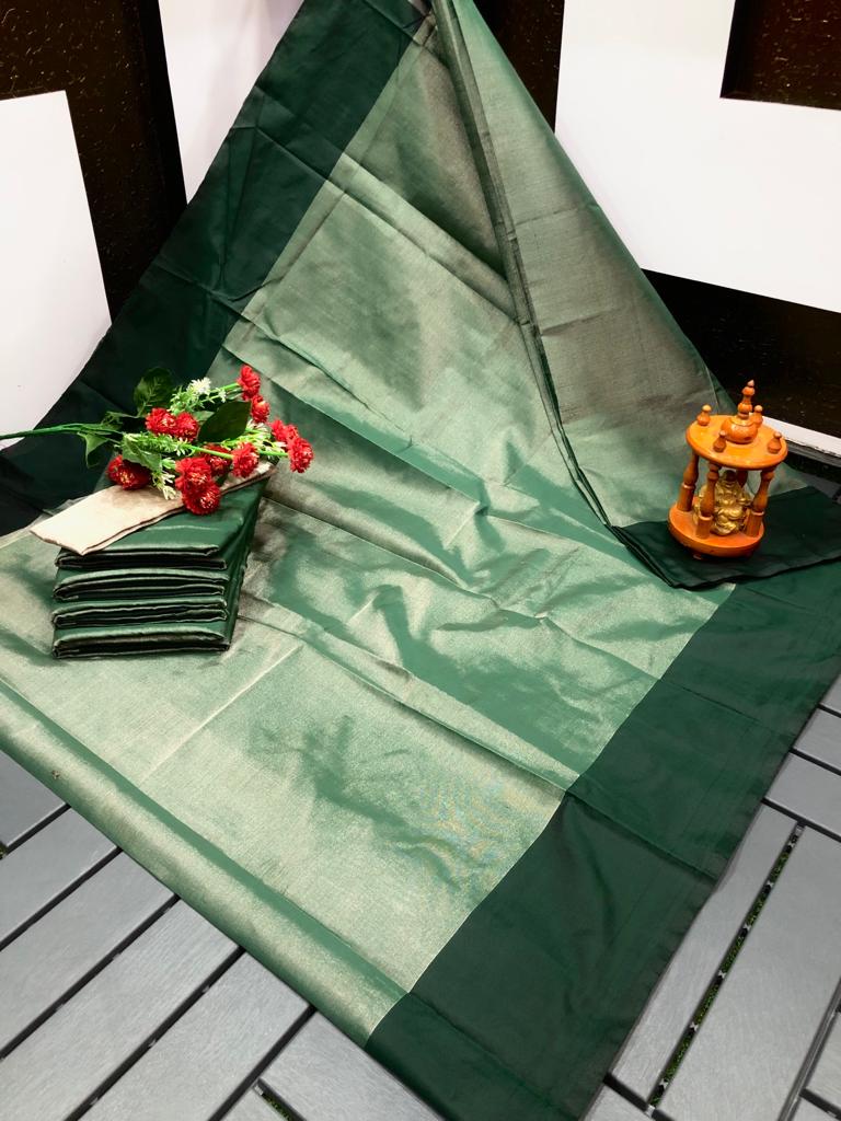 Uppada Tissue sarees with silk border
