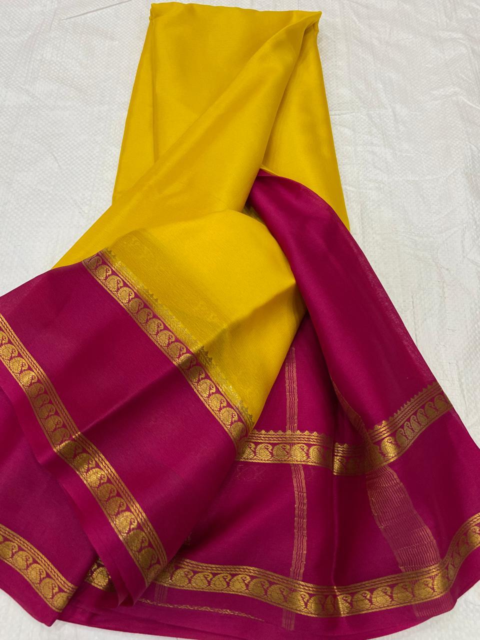 Pure Mysore silk 65 counts sarees