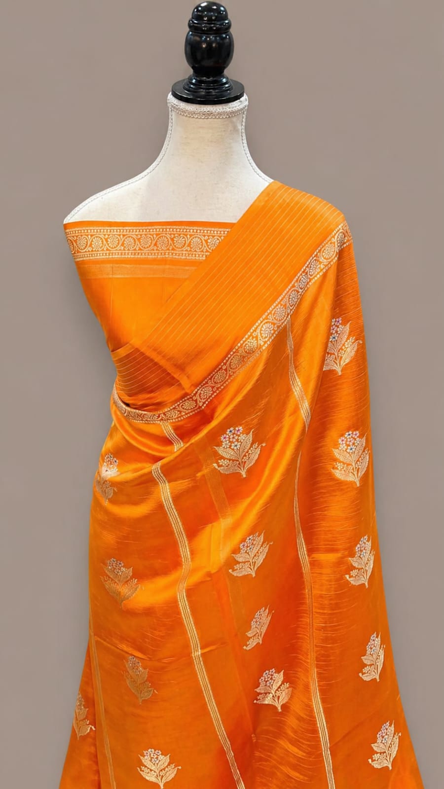 Banarasi semi pure silk katan raw mango sarees