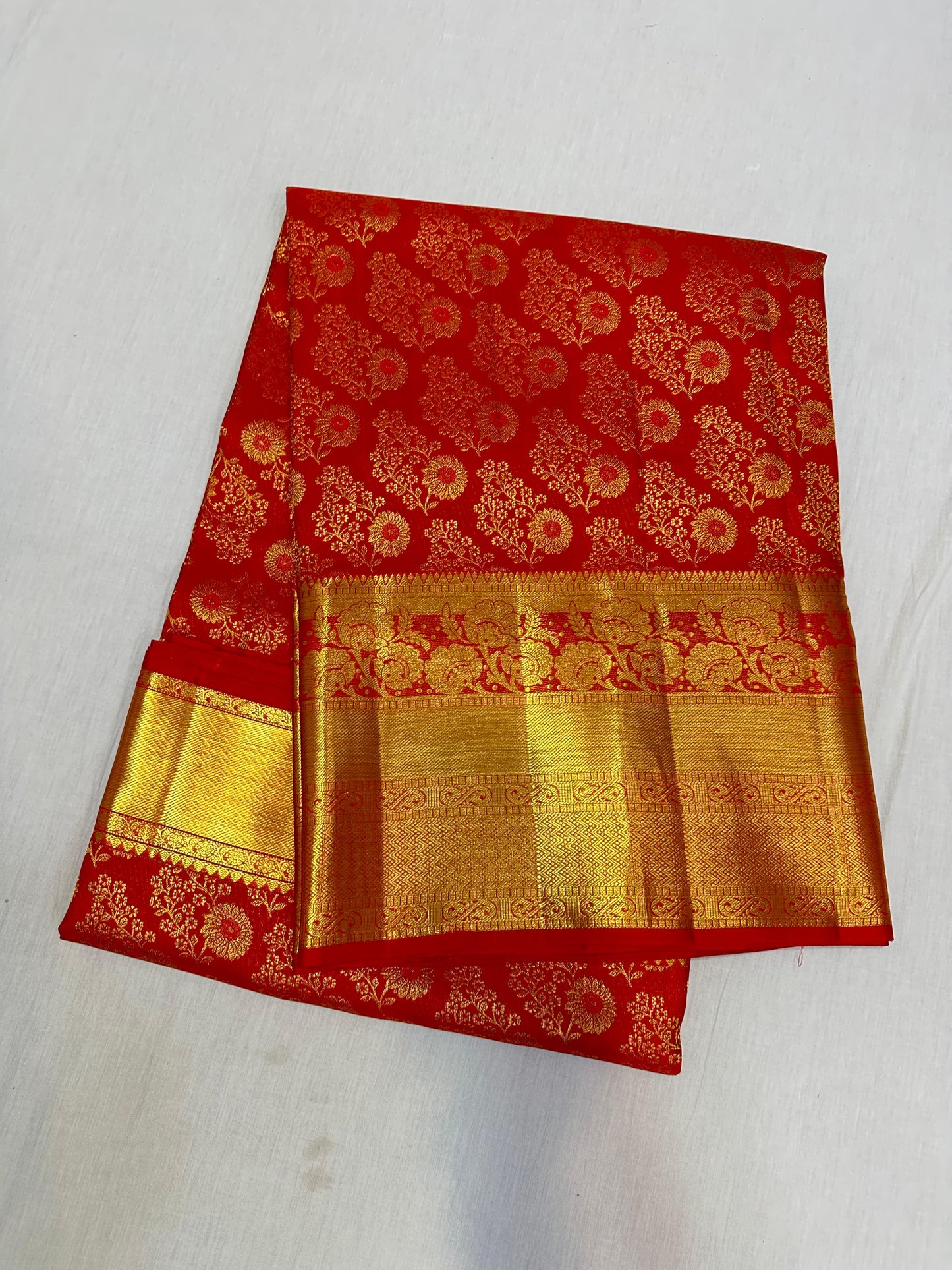 Dark Red pure kanchipuram bridal silk sarees