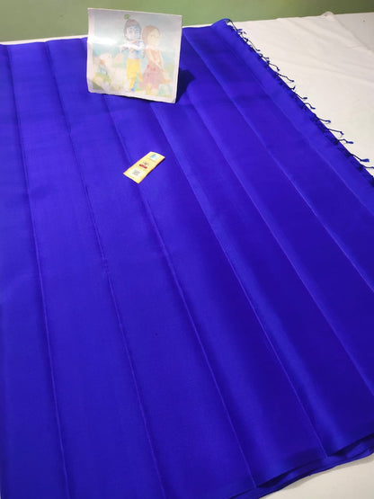 Pure kanchipuram plain soft silk sarees