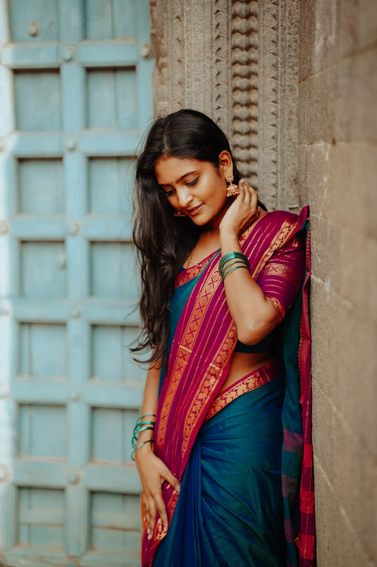 Narayanpet cotton sarees with big border