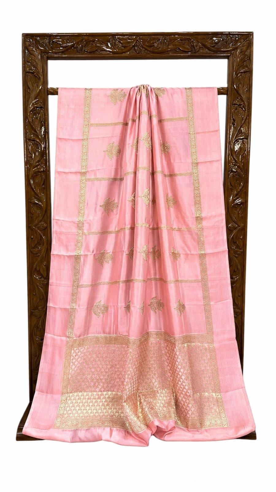Banarasi semi pure silk katan raw mango sarees