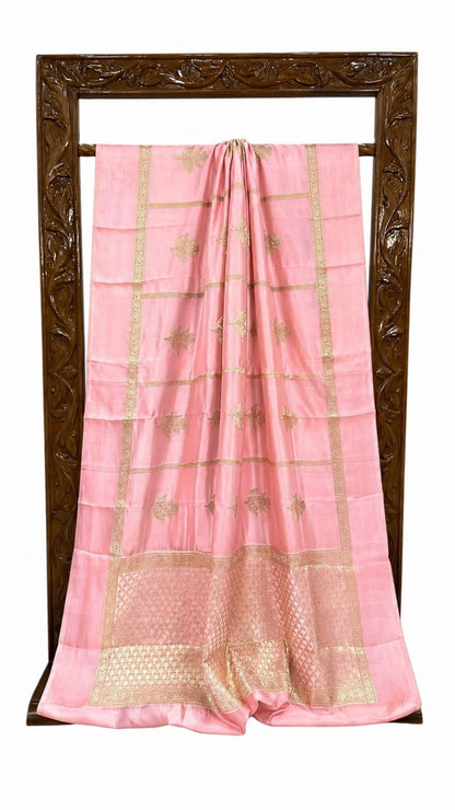 Banarasi semi pure silk katan raw mango sarees