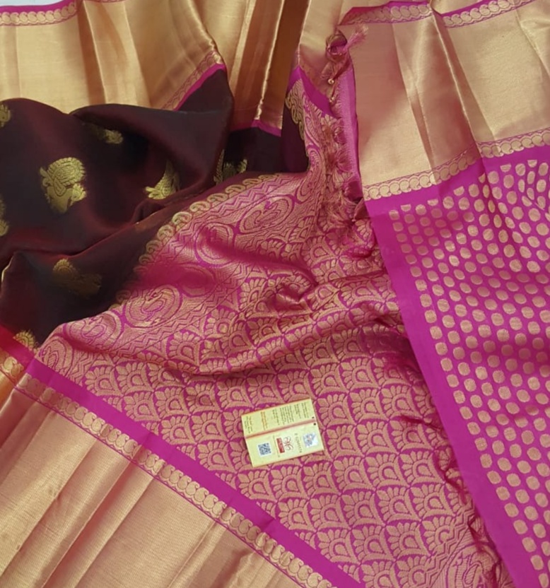 Kanchi Organza Sarees Pink : The Morani Fashion