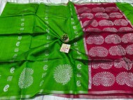 pure raw silk with handwoven butta jala sarees