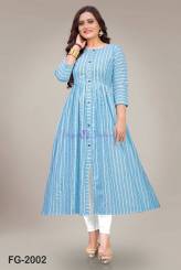 Pure cotton long gown kurtis