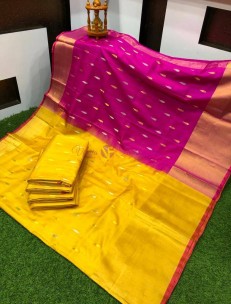 Uppada big border sarees with butti work
