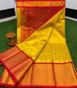Kuppadam all over checks butta sarees with gold border