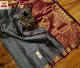 Kanchipuram pure silk embose sarees single warp