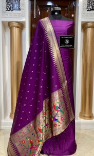 Banarasi silk suit with paithani dupatta