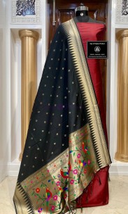 Banarasi silk suit with paithani dupatta