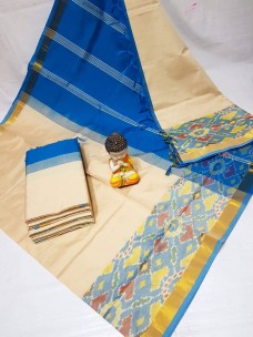 Tripura silk sarees with big pochampally border