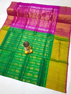 Uppada pattu with butti work sarees