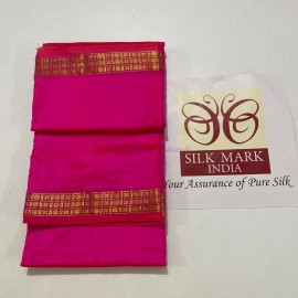 Pure handloom silk dhoti with angavastram