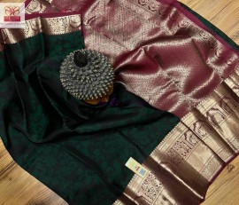 Pure kanchipuram digital kalamkari print sarees