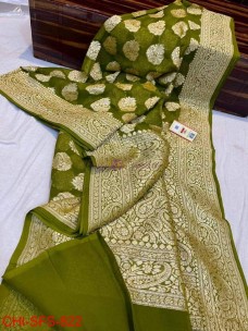 Banarasi semi pure silk Georgette kariyal weaved sarees