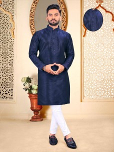 Men's aari work silk kurta and pyjama set