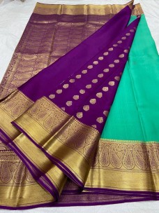 Pure mysore silk patli pallu sarees