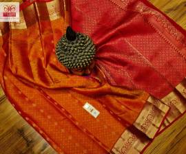 Pure kanchipuram embose silk sarees