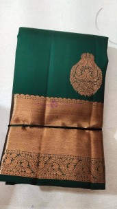 Pure kanchipuram silk sarees with copper zari
