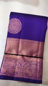 Pure kanchipuram copper zari small border sarees
