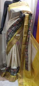 Viraja Fashionista - pure tussar silk hand blockprinted sarees